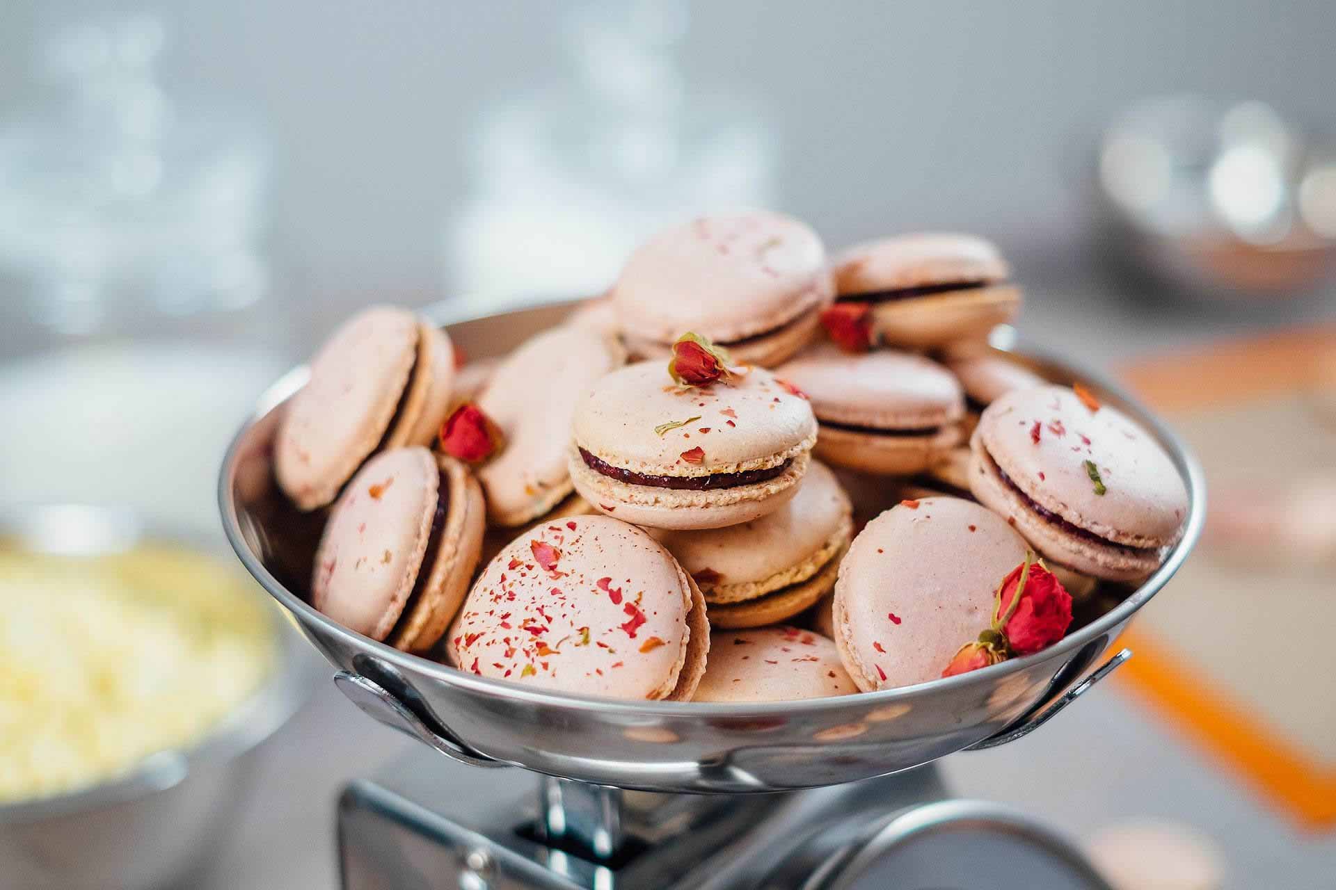 Image Slide 1: Bowl of Macarons